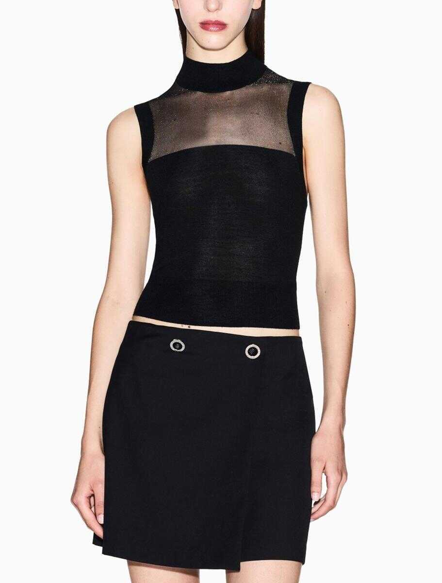 Topuri Armani Exchange Armani Exchange Top BLACK/BLACK LUREX Femei (BM 19061538) 2