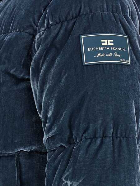 Jachete Elisabetta Franchi WOMENS PADDED JACKET Blue Femei (BM 19061706) 4