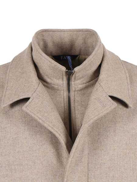 Paltoane Fay EASY MORNING DB FRONT COAT Beige Barbati (BM 19061724) 3