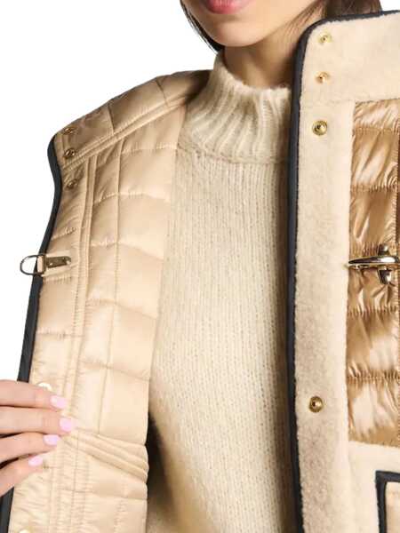 Geci de iarna Fay MIX ORSETTO  HOOK QUILTED VEST Beige Femei (BM 19061727) 4