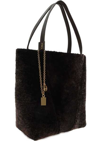 Genti de umar Chloe Spin Shearling Tote Bag KOHL BROWN Femei (BM 19062004) 3