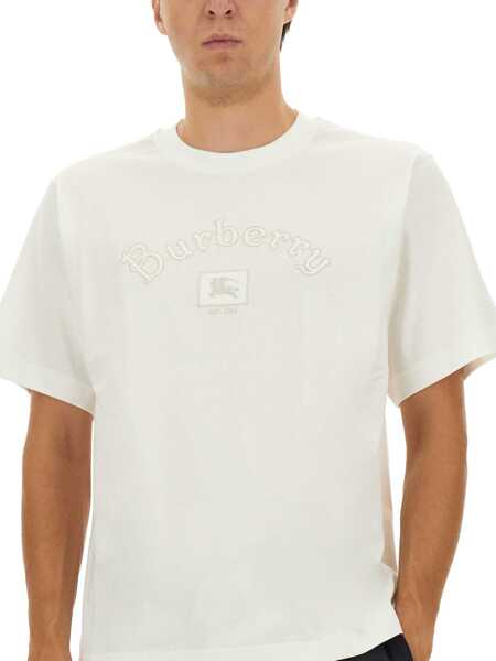 Tricouri Burberry Gothic Logo T-Shirt WHITE Barbati (BM 19062073) 4