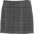 Otto d ame Mini skirt with plaid pattern Black