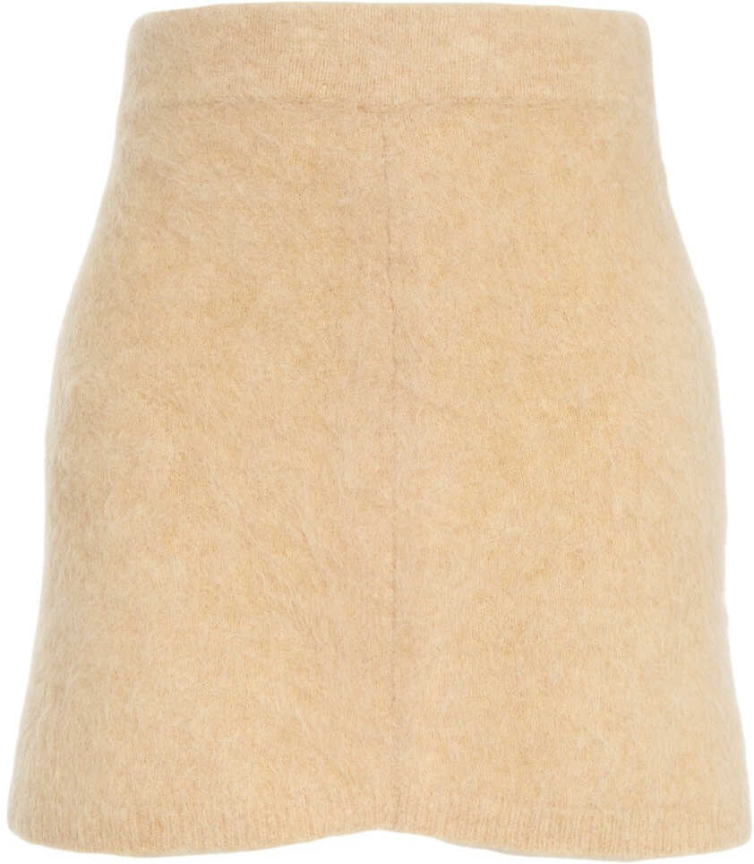 Fuste scurte Soft Goat Alpaca mini skirt Brown Femei (BM 19062112) 2