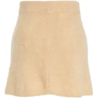 Fuste scurte Dama - Fuste scurte Soft Goat Alpaca mini skirt White Femei (BM 19062112) - B-mall.ro