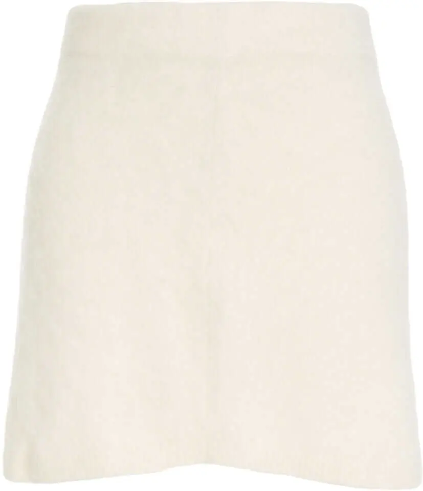 Fuste scurte Soft Goat Alpaca mini skirt White Femei (BM 19062112) 2