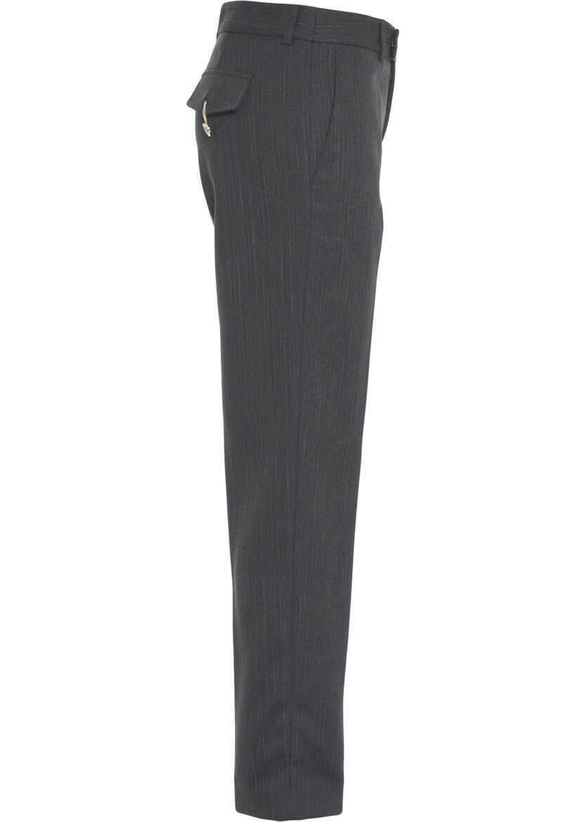 Pantaloni office Liu Jo Chino pants with pinstripes Grey Femei (BM 19062115) 3
