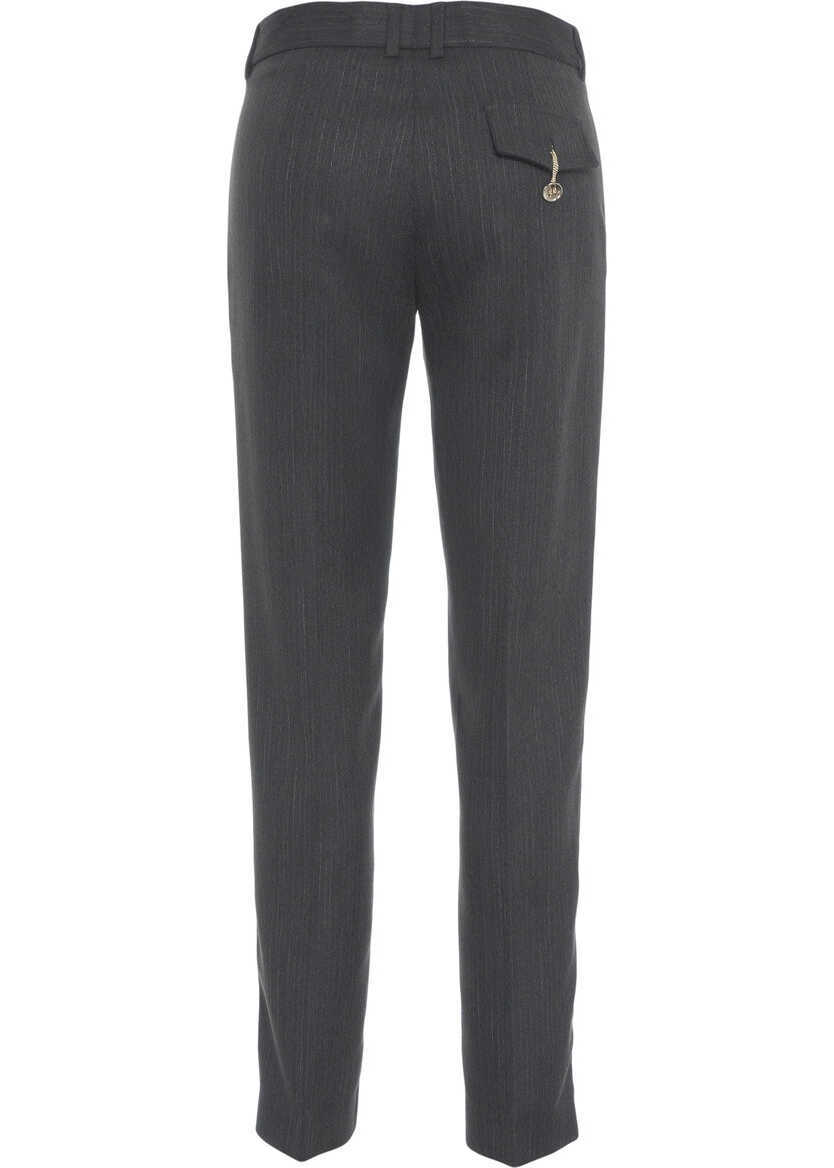 Pantaloni office Liu Jo Chino pants with pinstripes Grey Femei (BM 19062115) 4