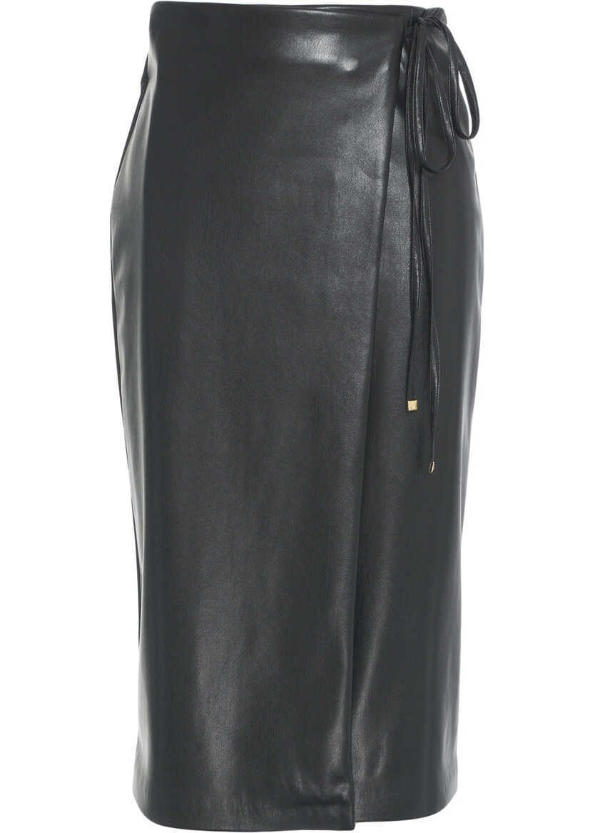 Fuste lungi GUESS Wrap skirt made of faux leather Black Femei (BM 19062124) 2