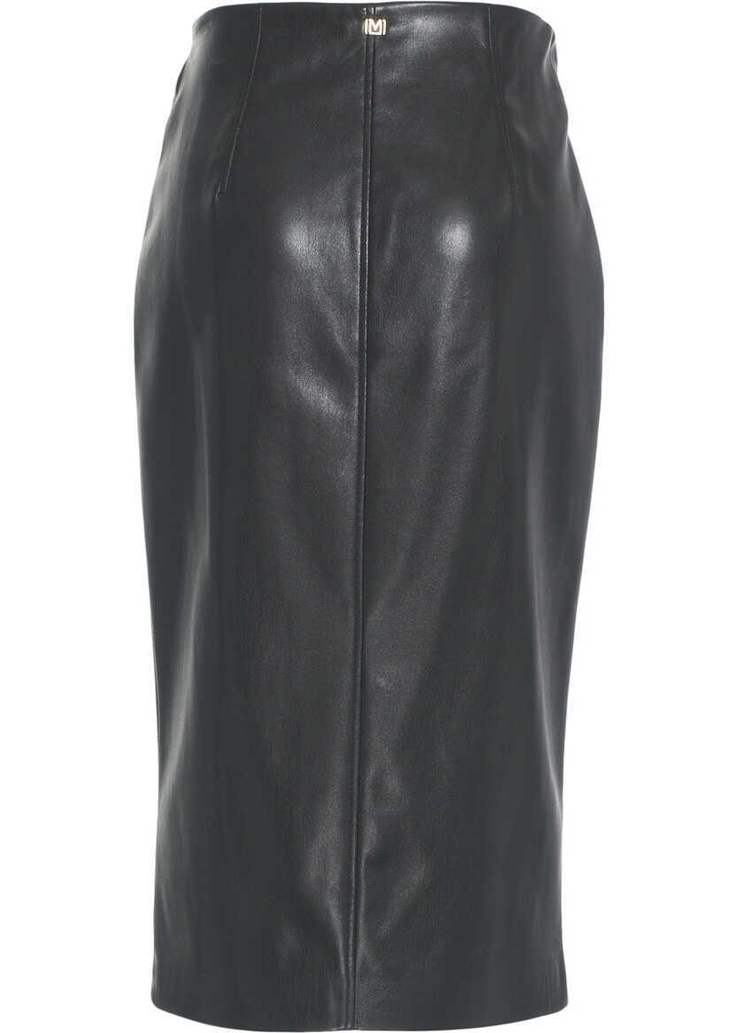 Fuste lungi GUESS Wrap skirt made of faux leather Black Femei (BM 19062124) 4