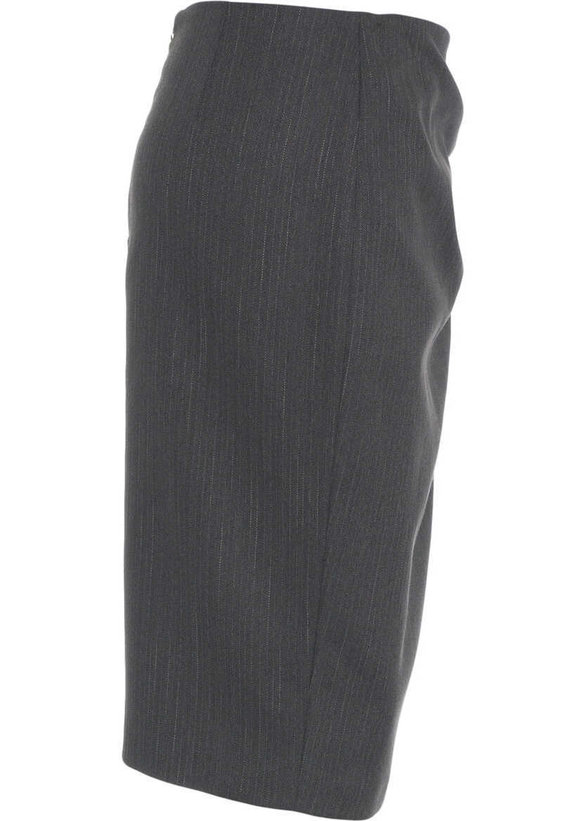 Fuste lungi Liu Jo Pencil skirt with pinstripes Grey Femei (BM 19062133) 3