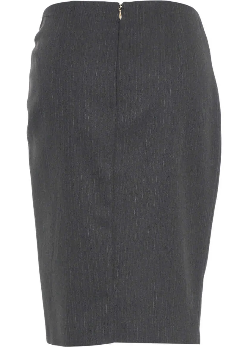 Fuste lungi Liu Jo Pencil skirt with pinstripes Grey Femei (BM 19062133) 4