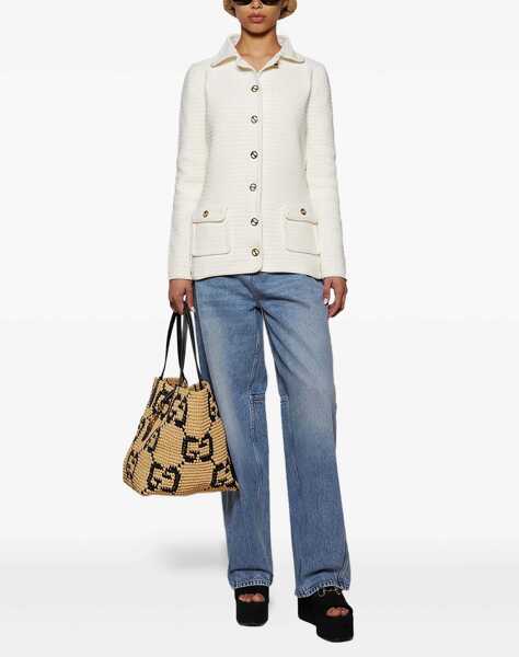 Cardigane Gucci Fine Cotton Cardigan WHITE Femei (BM 19062148) 2
