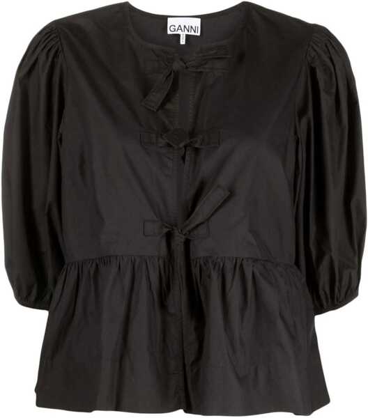 Bluze Ganni Poplin Shirt BLACK Femei (BM 19062151) 1