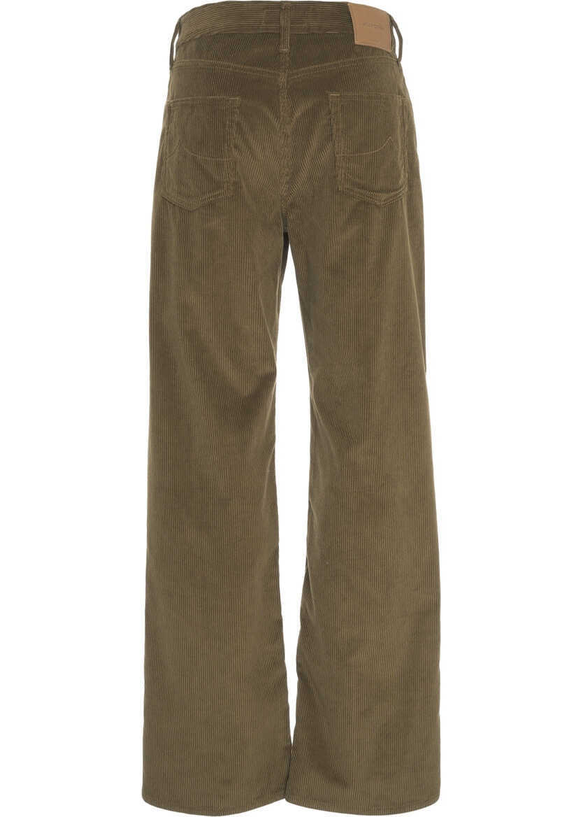 Pantaloni office Jacob Cohen Corduroy pants Hailey Olive Femei (BM 19062220) 4