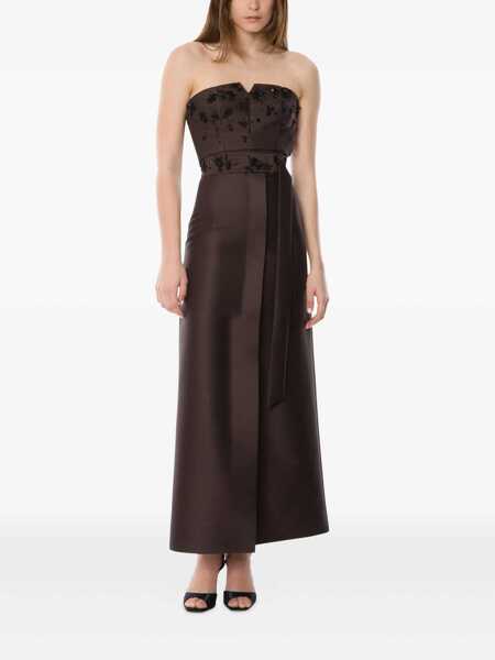 Fuste Alberta Ferretti Alberta Ferretti Alberta Ferretti Brown Long Skirt With Embroidered Belt BROWN Femei (BM 19063374) 2