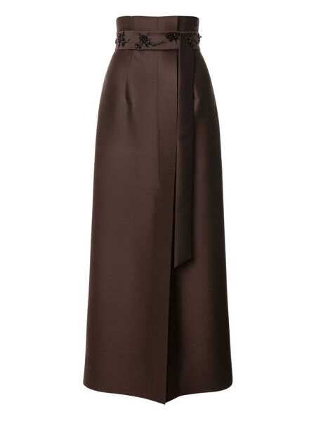 Fuste Alberta Ferretti Alberta Ferretti Alberta Ferretti Brown Long Skirt With Embroidered Belt BROWN Femei (BM 19063374) 1