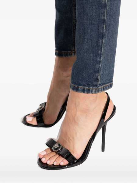 Pantofi cu toc Versace Versace Gianni Ribbon Sandals Black Femei (BM 19063566) 4