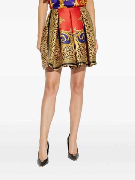 Fuste Versace Versace Cheetah Barocco Mini Skirt MULTICOLOUR Femei (BM 19063584) 3