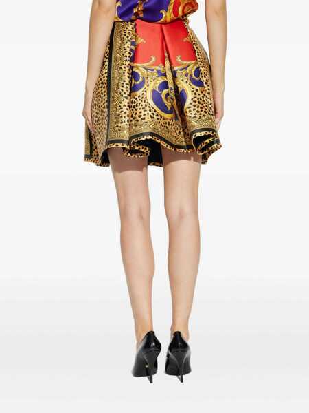 Fuste Versace Versace Cheetah Barocco Mini Skirt MULTICOLOUR Femei (BM 19063584) 4