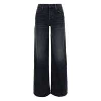 Blugi 'The Smoothie Sneak' Black Jeans With Wide Leg And Logo Embroidery On The Rear In Denim Woman Femei