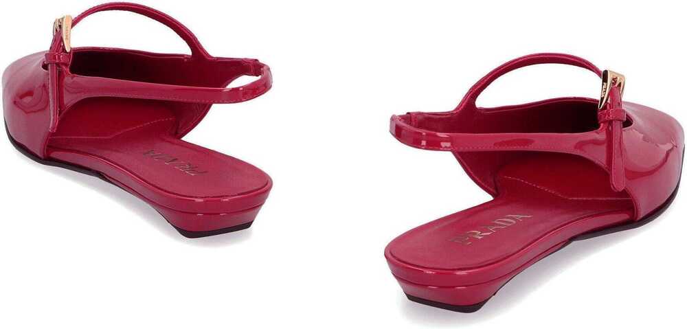 Balerini Prada Prada Slingback Ballet Flats RED Femei (BM 19064025) 4