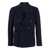 Tagliatore Black Double-Breasted Jacket With Peak Revers In Cotton Jersey Man BLUE