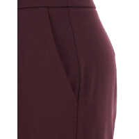 Pantaloni TWINSET Dama - Pantaloni casual TWINSET Violet Pants With Concealed Front Closure And Logo Plaque On The Rear In Wool Blend Stretch Woman Purple Femei (BM 19064724) - B-mall.ro