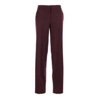 Pantaloni casual Violet Pants With Concealed Front Closure And Logo Plaque On The Rear In Wool Blend Stretch Woman Femei