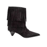 Bocanci Michael Kors Suede Ankle Boot With Fringe Femei
