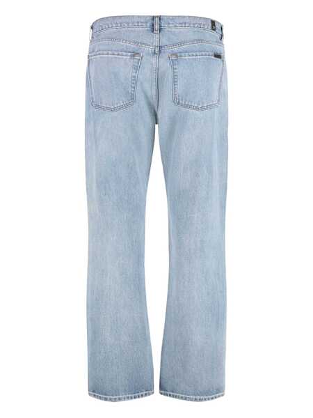 Blugi 7 For All Mankind 7 For All Mankind Elephant Leg Ripped Light Denim Jeans Navy Barbati (BM 19065774) 2