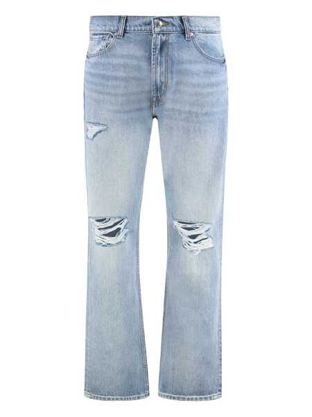 Blugi 7 For All Mankind 7 For All Mankind Elephant Leg Ripped Light Denim Jeans Navy Barbati (BM 19065774) 1