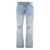 7 For All Mankind 7 For All Mankind Elephant Leg Ripped Light Denim Jeans Navy
