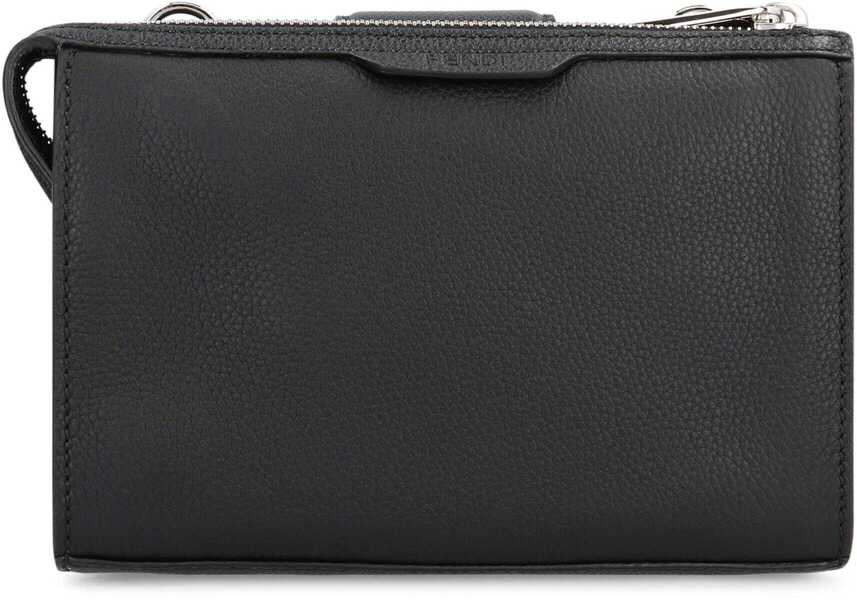 Genti de umar Fendi Fendi Baguette Double Leather Crossbody Bag Black Barbati (BM 19065786) 4