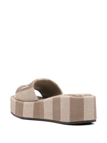 Sandale Fendi Fendi Fendi Sunshine Slides Grey Femei (BM 19066320) 3