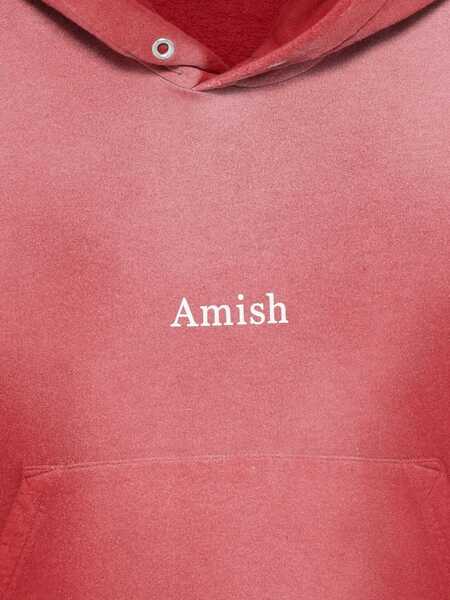 Pulovere AMISH Amish Hood Sweatshirt In Red Ombre Effect Cotton RED Barbati (BM 19066596) 3