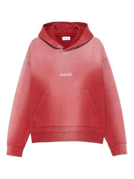 Pulovere AMISH Amish Hood Sweatshirt In Red Ombre Effect Cotton RED Barbati (BM 19066596) 1