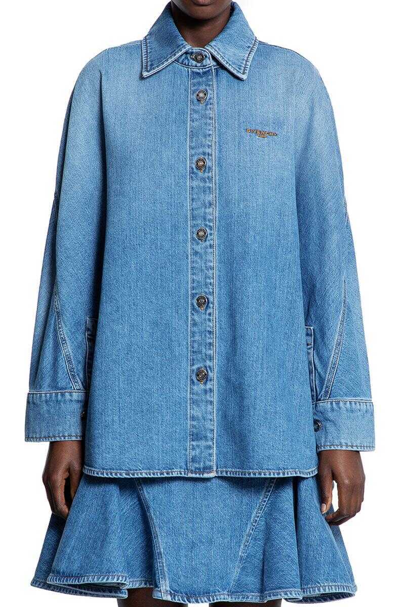 Camasi Givenchy Givenchy Shirts BLUE Femei (BM 19067007) 1