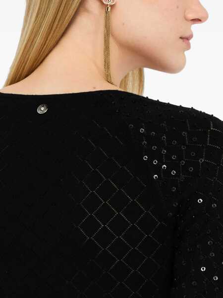 Pulovere Liu Jo Liu Jo Semi-Perforated Sweater Black Femei (BM 19067142) 5
