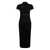 Liu Jo Liu Jo Midi Dress With Semi-Perforated Workmanship And Lace Black