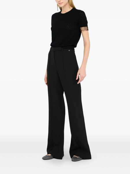 Pulovere Liu Jo Liu Jo Sweater With Openwork Pattern And Beads Black Femei (BM 19067148) 2