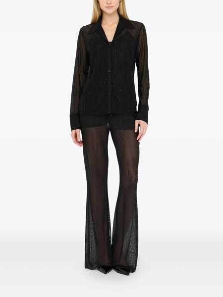 Camasi Liu Jo Liu Jo Shirt With Tulle Layer Black Femei (BM 19067151) 2