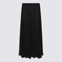 Fuste Chloé Black Silk Skirt Femei