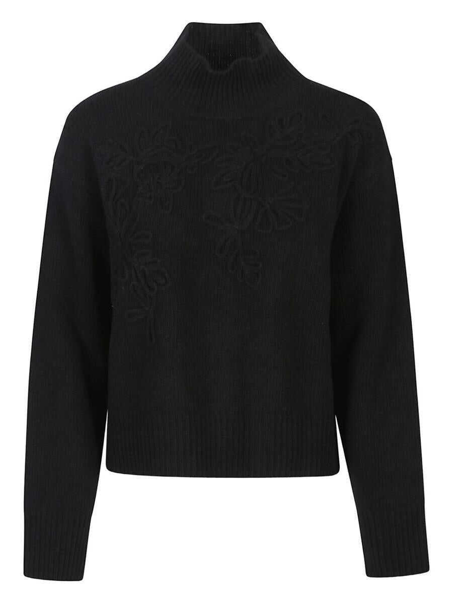 Pulovere ERMANNO FIRENZE Ermanno Firenze High-Neck Sweater Black Femei (BM 19067436) 1