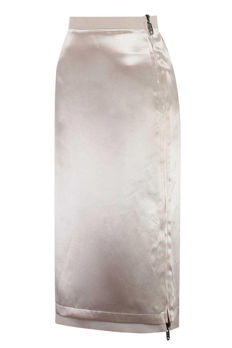 Fuste Fendi Fendi Midi Pencil Skirt Beige Femei (BM 19068081) 3