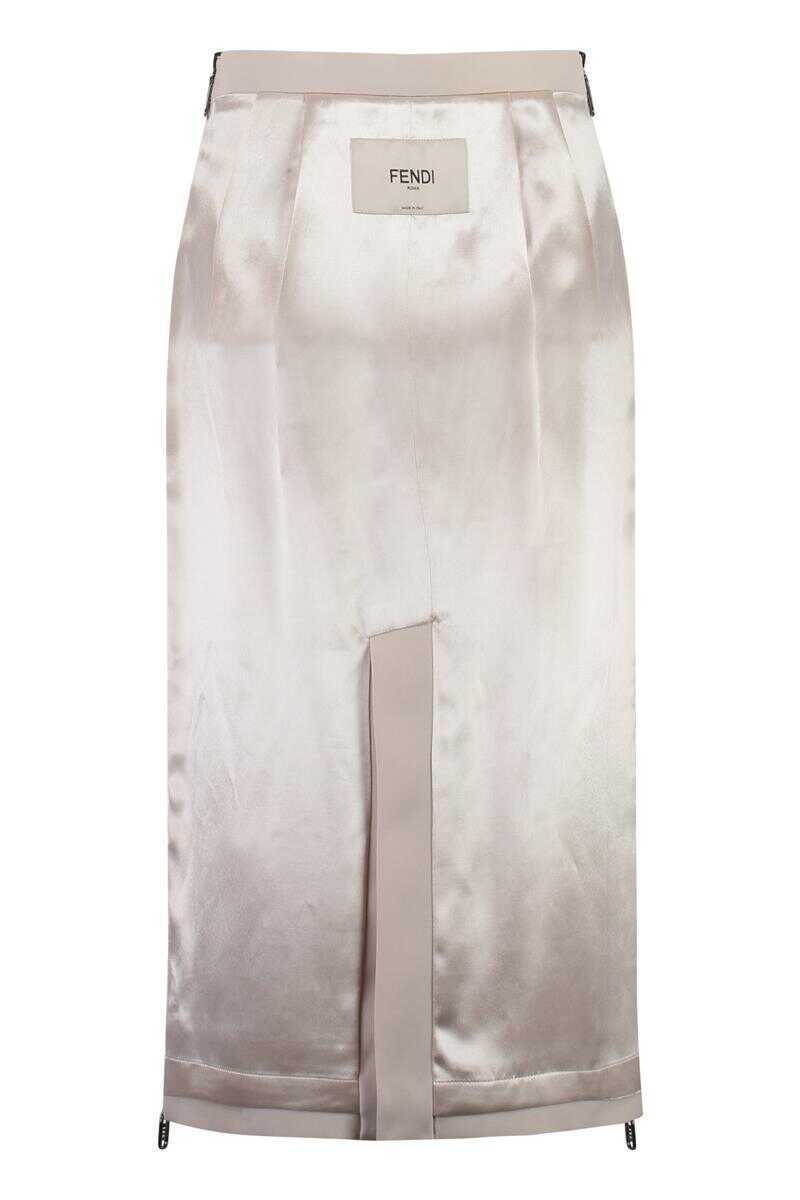 Fuste Fendi Fendi Midi Pencil Skirt Beige Femei (BM 19068084) 2