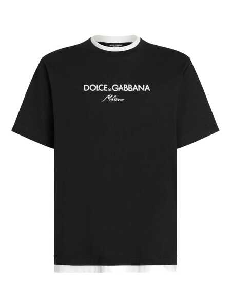Topuri Dolce & Gabbana Dolce & Gabbana T-Shirts And Polos Black Barbati (BM 19068339) 1