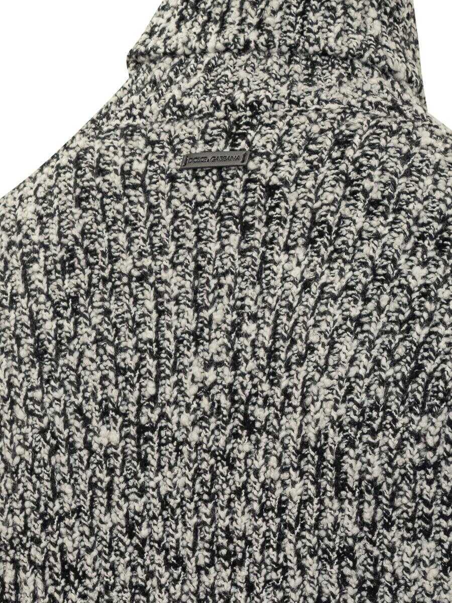 Pulovere Dolce & Gabbana Dolce & Gabbana Dolce & Gabbana Mlange Turtleneck Sweater WHITE Barbati (BM 19068435) 4