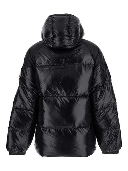 Geci de iarna PYRENEX Sten Black Down Jacket With Drawstring Hood And Logo Patch On The Sleeve In Tech Fabric Unisex Black Femei (BM 19068549) 2