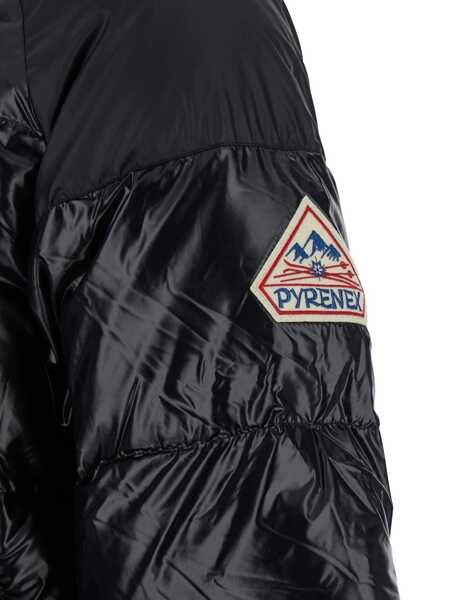 Geci de iarna PYRENEX Sten Black Down Jacket With Drawstring Hood And Logo Patch On The Sleeve In Tech Fabric Unisex Black Femei (BM 19068549) 3